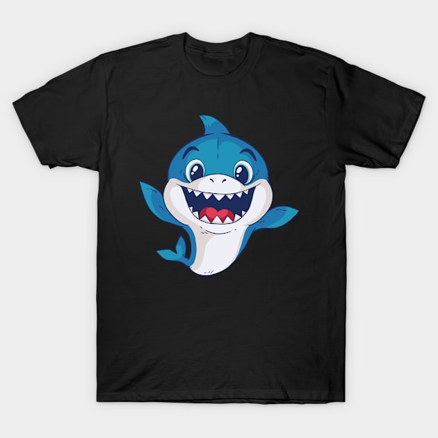 Cute Baby Shark T-Shirt by OnepixArt